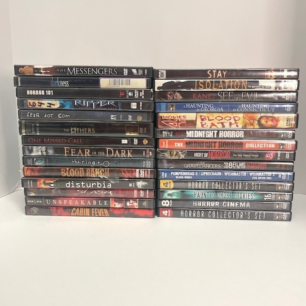 74 Horror Scary Movies on 28‎ DVDs Singles Multi Packs